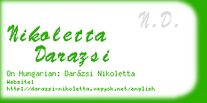 nikoletta darazsi business card